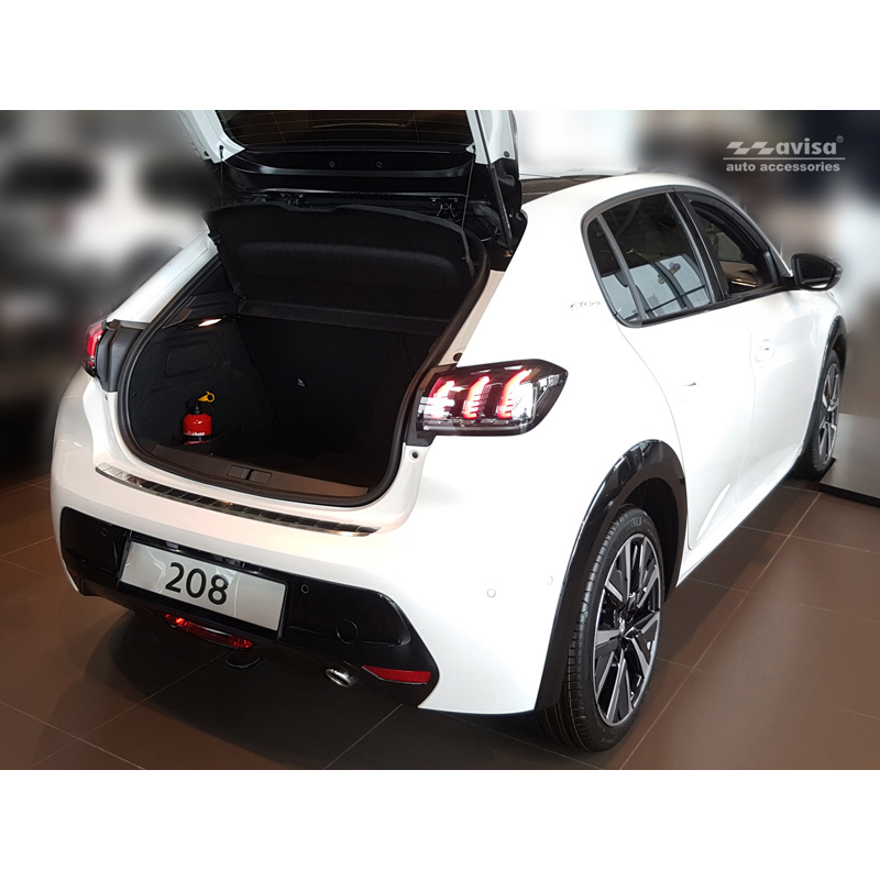 Stainless Steel Rear bumper protector  Peugeot 208 II HB 5-doors 2019-2023 & FL 2023- 'Ribs'