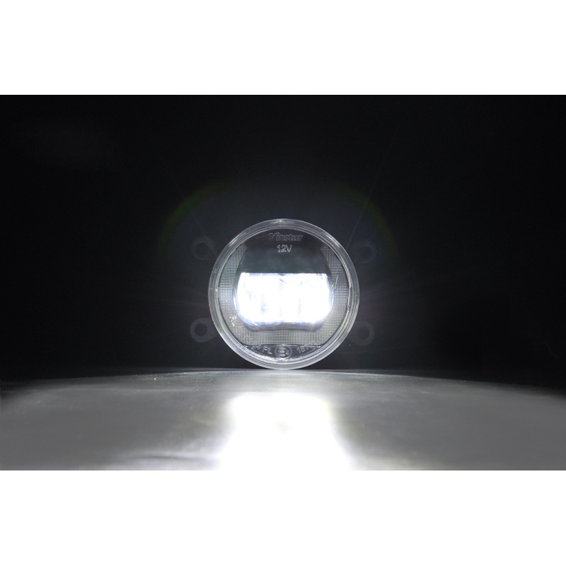 Set semi-universele LED mistlampen + DRL 'U-Shape' dagrijverlichting - Diameter 90mm - ECE-R19/R87 E-keur