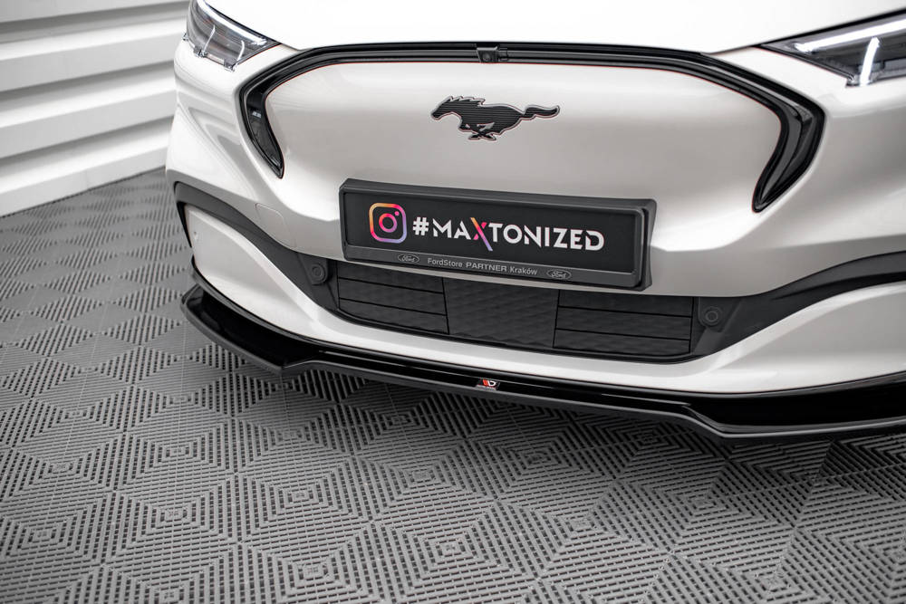 Voorspoiler V.2 Ford Mustang Mach-E Maxton Glans Zwart