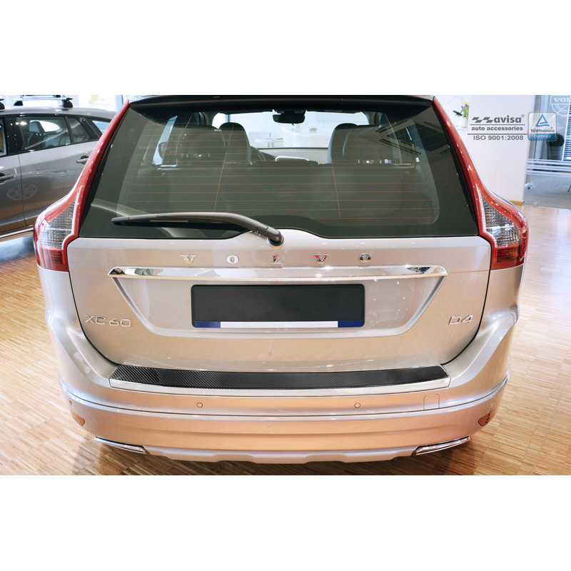 Carbon Rear bumper protector  Volvo XC60 2013-2016 Black Carbon