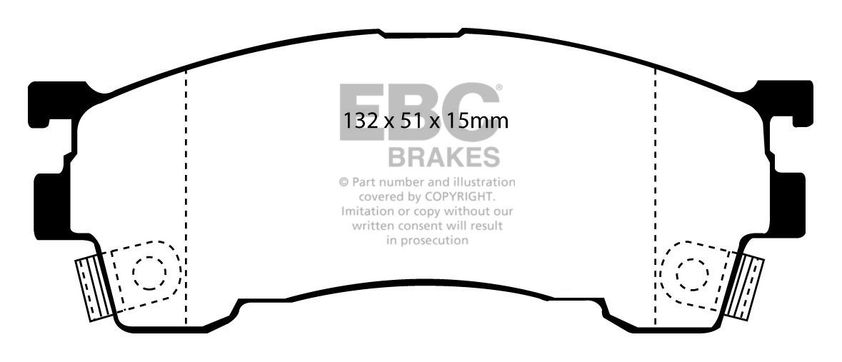 EBC Brakes Mazda 626 1.8 (GE) 92-97 Remblokken voorzijde