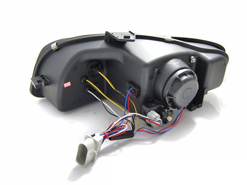 Koplampen Audi A4 B7 04-07 DRL look Zwart