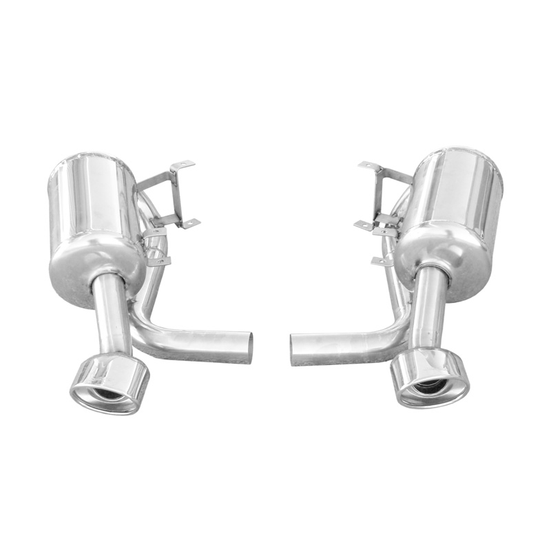 100% Inox Double Sport Exhaust  Porsche 996 GT3 RS 2003-04 Left/Right 120x80mm Oblique