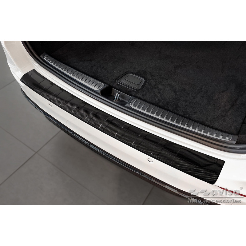 Echt 3D Carbon Achterbumperprotector  Mercedes C-Klasse Touring S206 2021- 'Ribs'