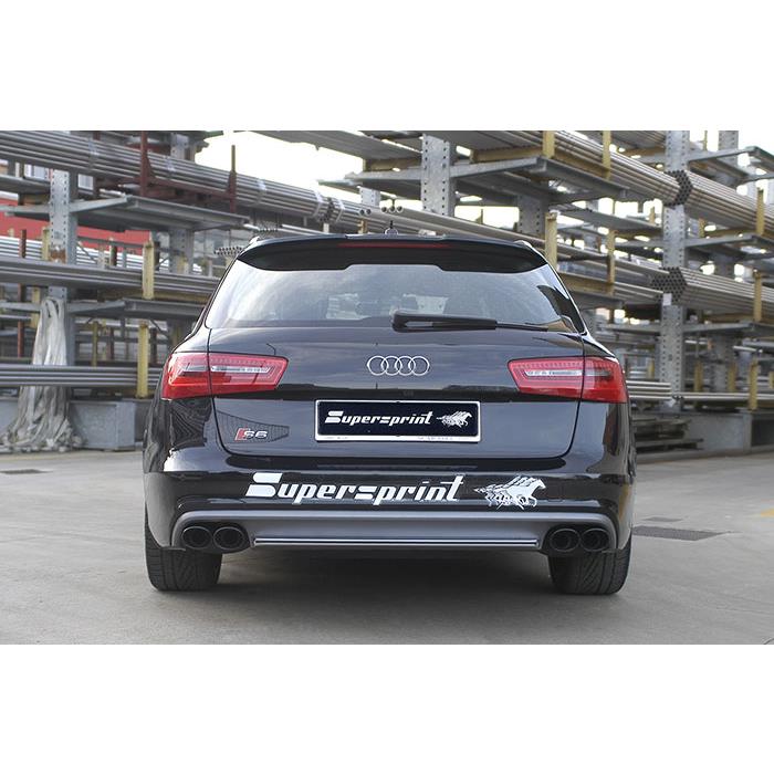 AUDI A6 C7 4G (Sedan + Avant) QUATTRO 3.0 TFSI V6 (310 Hp) 2012 -> 2014 Rear pipe Left 100x75 BLACK