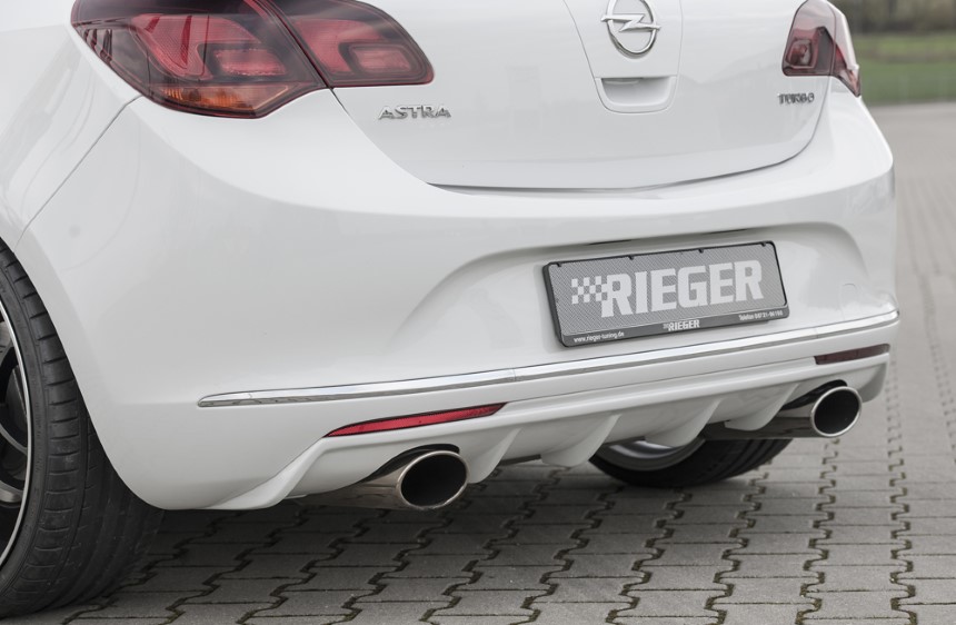 Achterdiffuser Opel Astra J Rieger uitlaat links + rechts