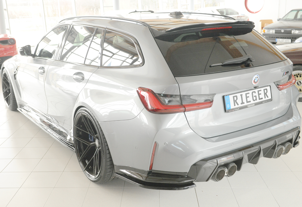 Achterzijdiffusers BMW 3-series G80 M3 (G234M): 03.2021 glans zwart