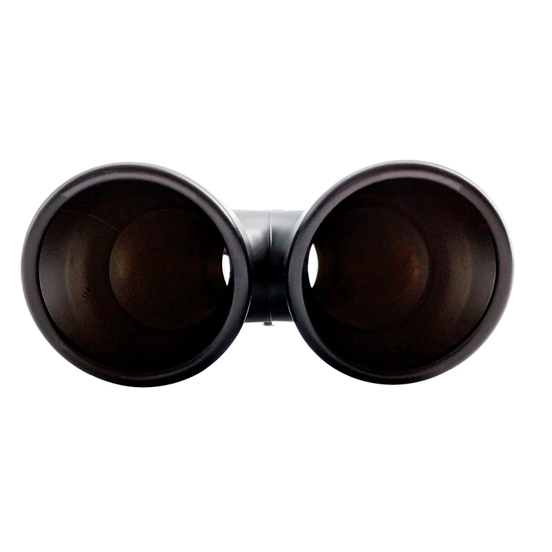 Simoni Racing Uitlaatsierstuk Dubbel Rond RVS - Zwart - Ø90xL240mm - Montage ->34-57mm