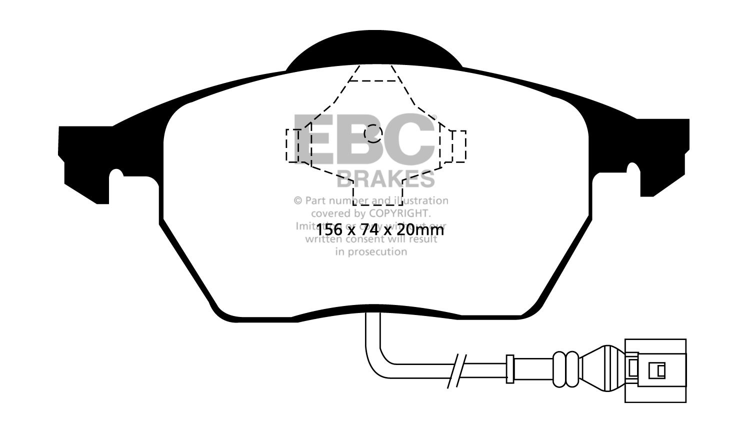 EBC Brakes AUDI A3 8L 1.9 TD -130 2000-2003 Remblokken voorzijde