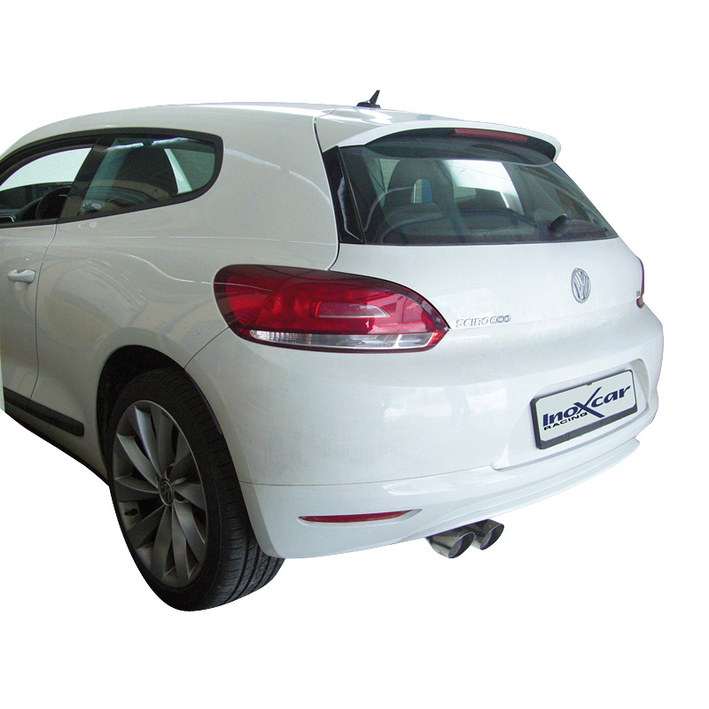 100% RVS Sportuitlaat  Volkswagen Scirocco 1.4 TSi (160pk) 2008- 2x80mm Racing