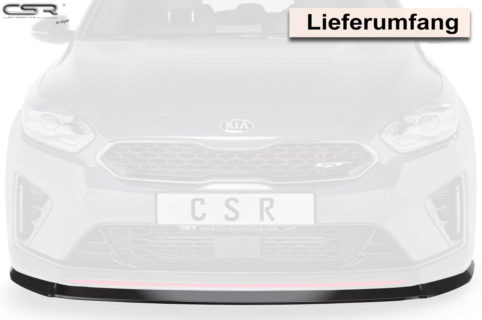 Voorspoiler Kia Ceed (CD) GT CSR Glans Zwart