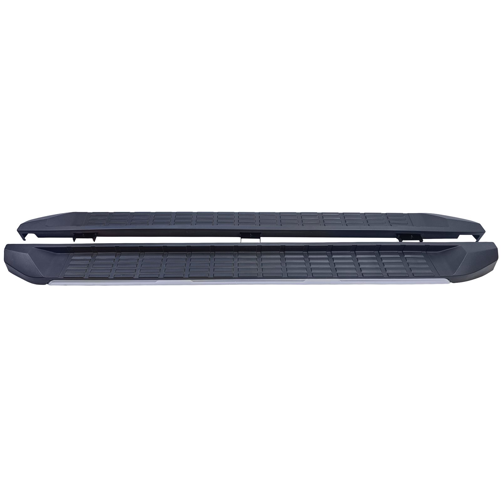 Treeplanken voor Volkswagen Amarok Doublecab 10-22 OE look aluminium zwart