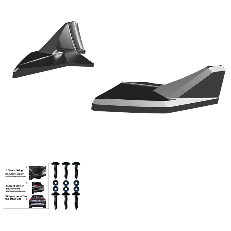 Oneway Rear Side Diffusors  Skoda Kodiaq I (NS7) Sportline 2017-2024 - Gloss black