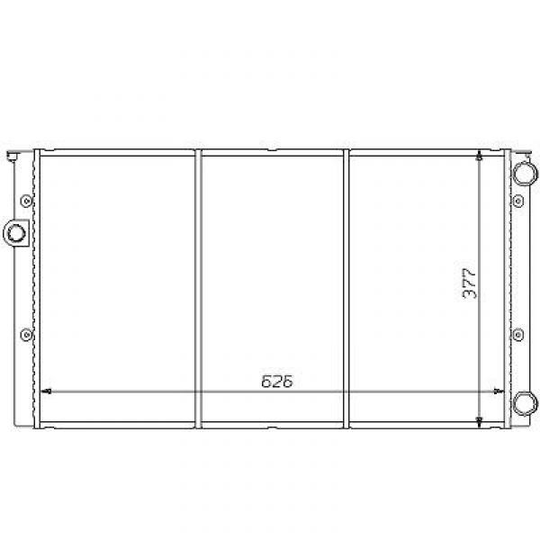 Radiator VENTO/VW Golf III 91-97 628x377 1.6/1.8I/2.0I/1.9D/TD +AC