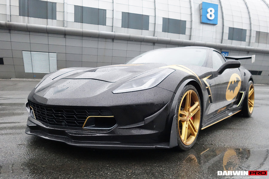 Corvette C7 Z06 Grandsport Carbon Fiber Voorspoiler met Canards 2013-2019