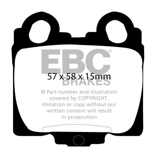 EBC Brakes TOYOTA Altezza 2.0 (GXE10) 2001-2005 Remblokken achte