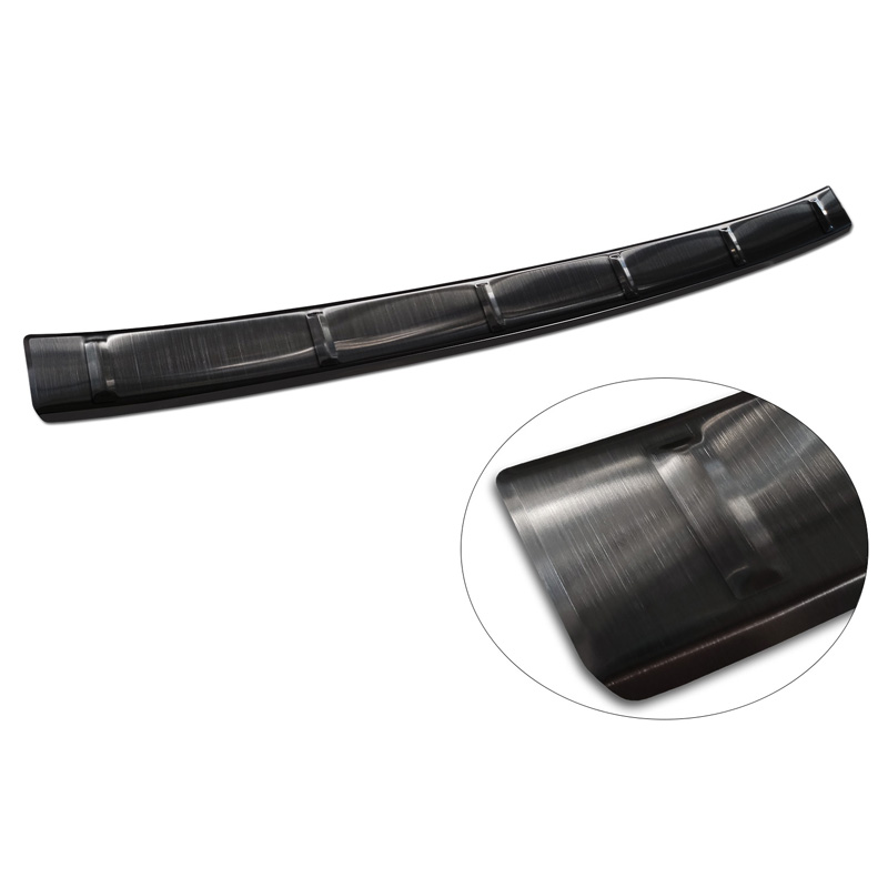 Black Stainless Steel Rear bumper protector  Honda Civic XI HB 2022- 'Ribs'
