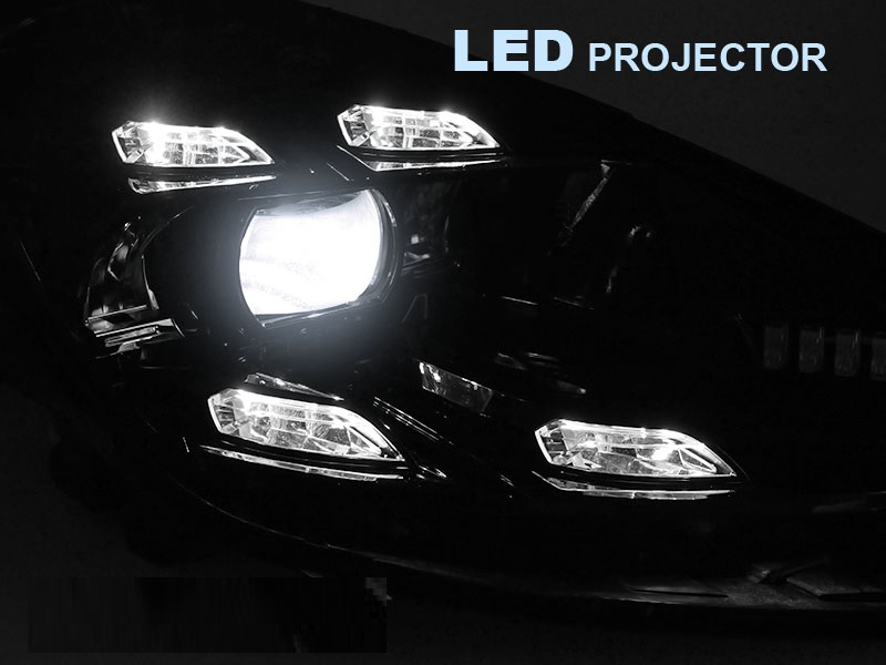 Koplampen Porsche Cayenne 10-15 LED zwart