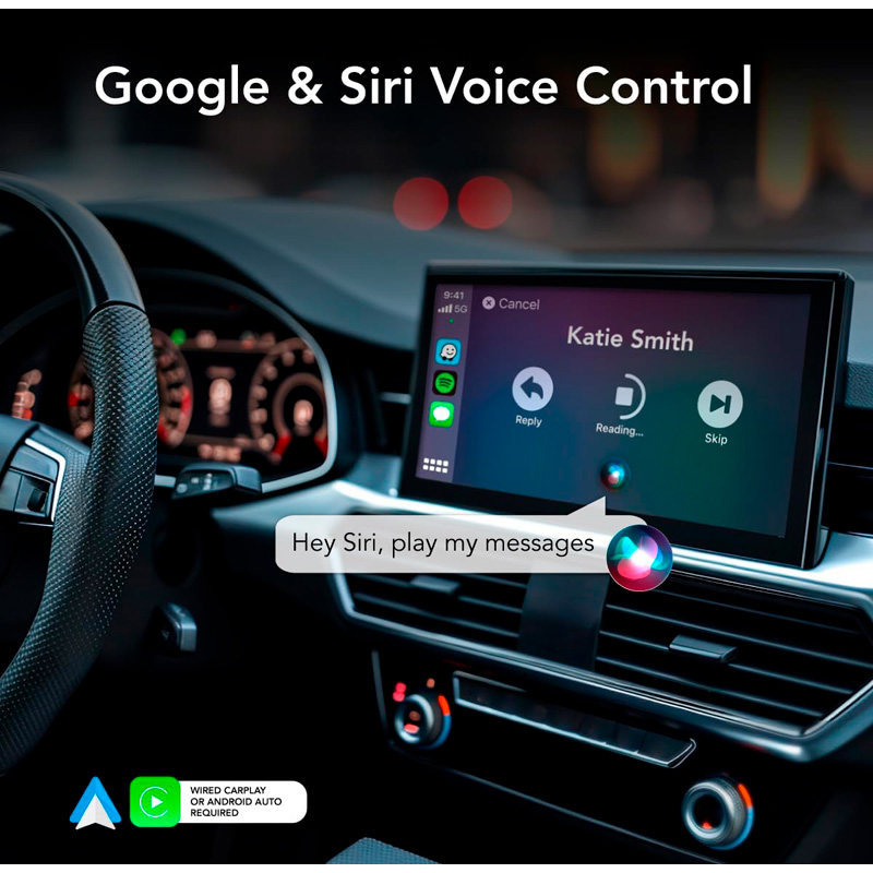 AutoSky WUA-8 Wireless CarPlay and Android Auto Adapter – USB Dongle - Sapphire Edition