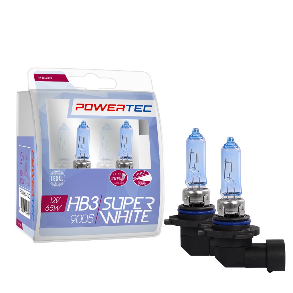 HB3 lampen SuperWhite 12V DUO Mtech Powertec