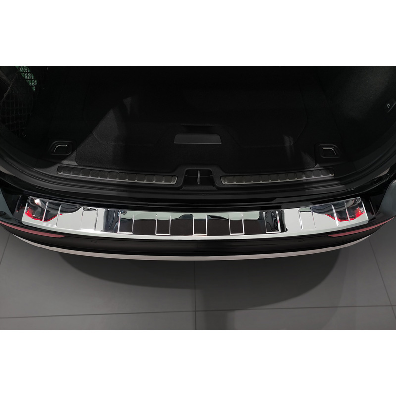 Chroom RVS Achterbumperprotector  Volvo V60 II / V60 II Cross Country 2018- & V60 II Plug- In Hybrid / R-Design 2019- 'Ribs'