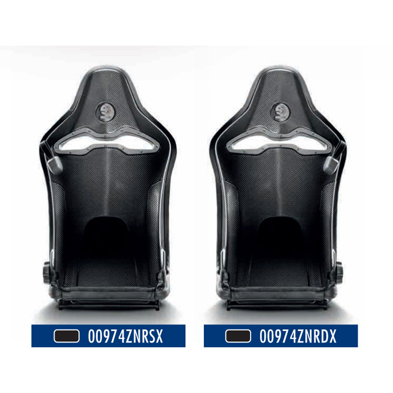Sparco Sport Seat SPX SX - Driver version (Left) - Black Leather/Alcantara + Carbon Backrest - Left-side Reclinable