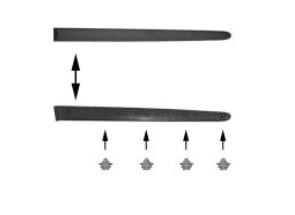 sierlijst achterportier, 5 drs, links Peugeot 206, 1998-2009