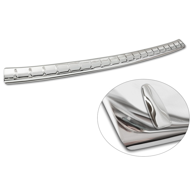 Chrome Stainless Steel Rear bumper protector  Mercedes GLC II (X254) 2022- 'Ribs'