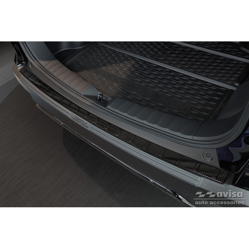 Real 3D Carbon Rear bumper protector  Toyota Corolla Cross 2022- 'Ribs'