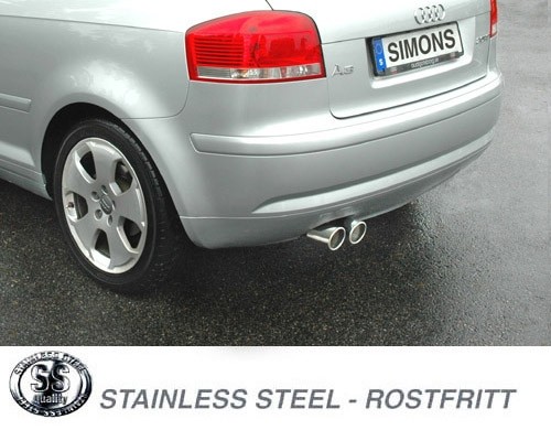 Simons Uitlaatsysteem af kat. Audi A3 8P 2005>