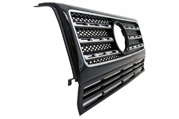 Grill Mercedes W463 G-Klasse 90-14 Exclusive Design Piano Zwart/Chroom