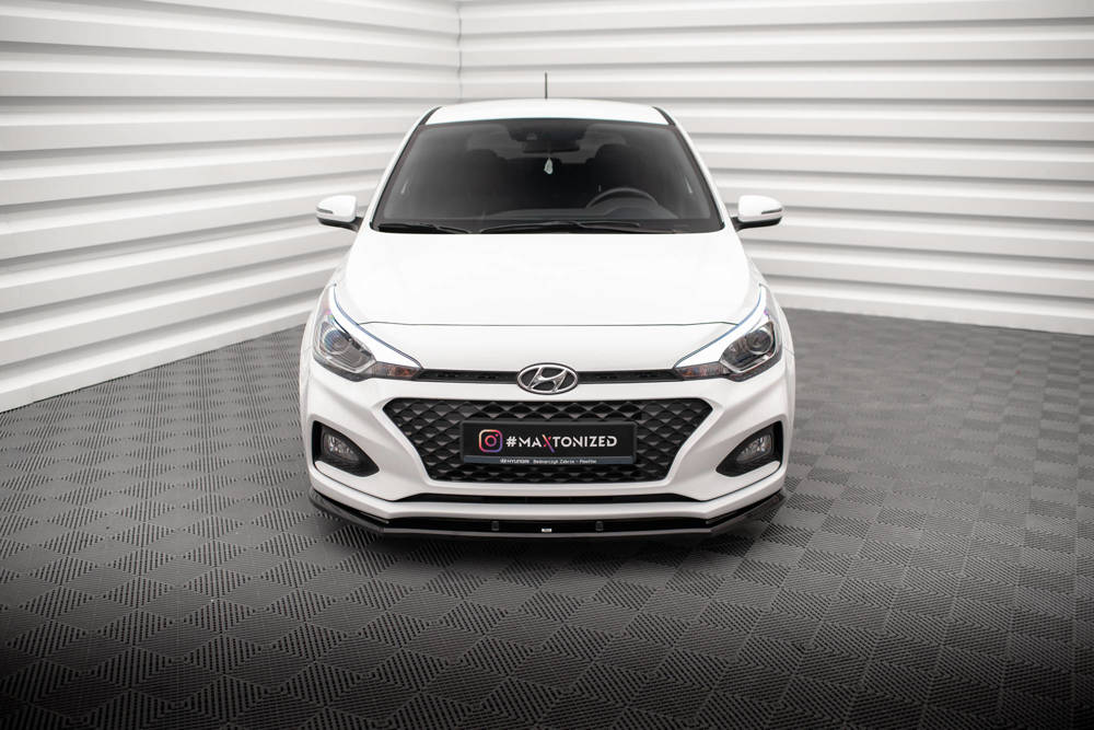 Voorspoiler V.1 Hyundai I20 FL 2018 - 2020 Maxton Glans Zwart