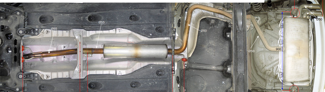 AUDI A3 8V 1.6 TDI (110 - 116 Hp) 2013 Centre pipe (Replace OEM centre exhaust)
