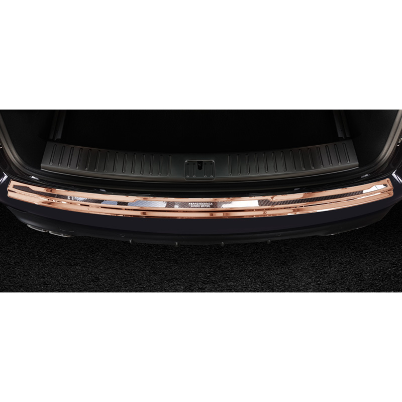 RVS Achterbumperprotector 'Deluxe'  Porsche Cayenne III 2017- 'Performance' Koper/Koper Carbon