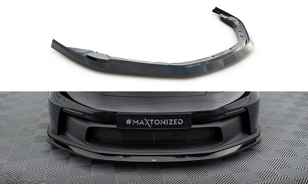 Voorspoiler Porsche 911 992 GT3 Maxton Glans Zwart