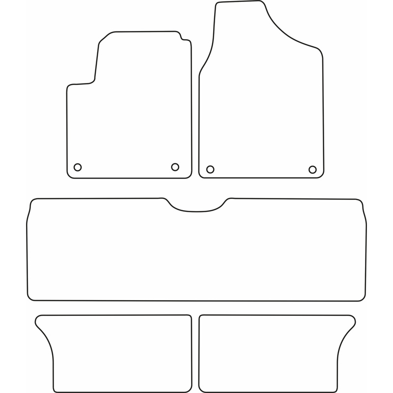 Set velour car mats  Volkswagen Sharan 2006-2011 (only front)