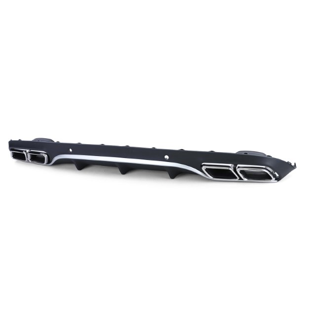 Diffusor Mercedes C205 A205 Coupe / Cabrio 15-19 C63 Design Chroom