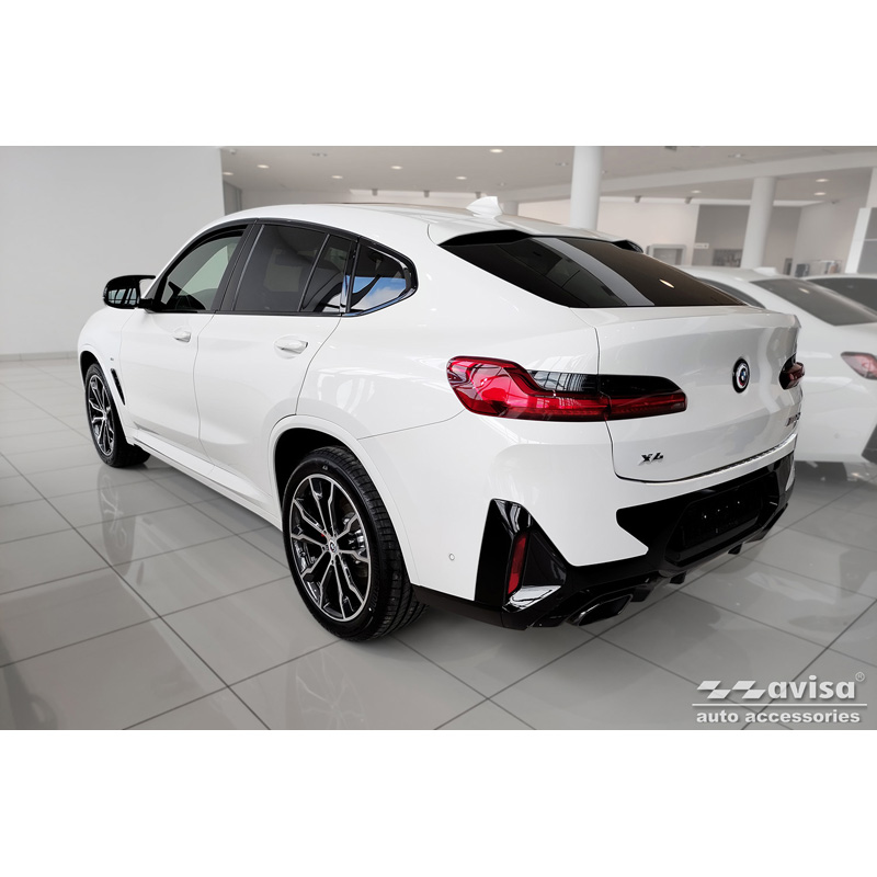 RVS Achterbumperprotector  BMW X4 G02 FL 2021- met M-Pakket 'Ribs'