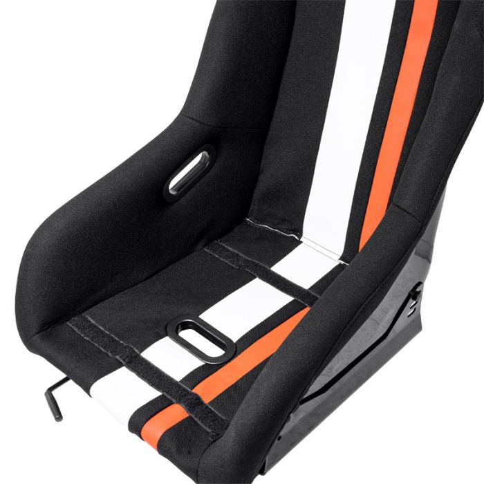 Sportstoel 'MO' - Zwart/Rood/Wit - Vaste polyester rugleuning - incl. sledes