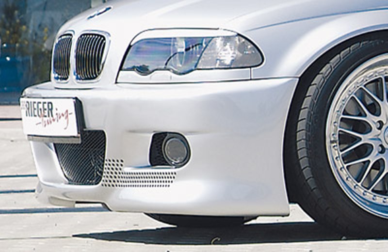 Voorbumper M3 look BMW E46 coupe/cabrio Rieger met gaatjes