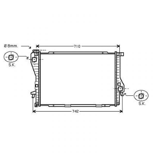 Radiator BMW E38 98->> 740 94-01 650x440mm 728/735/750/-AC