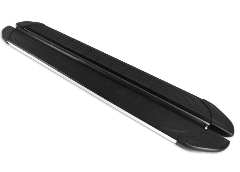 Treeplanken voor Dodge Nitro 06-12 aluminium zwart zilver