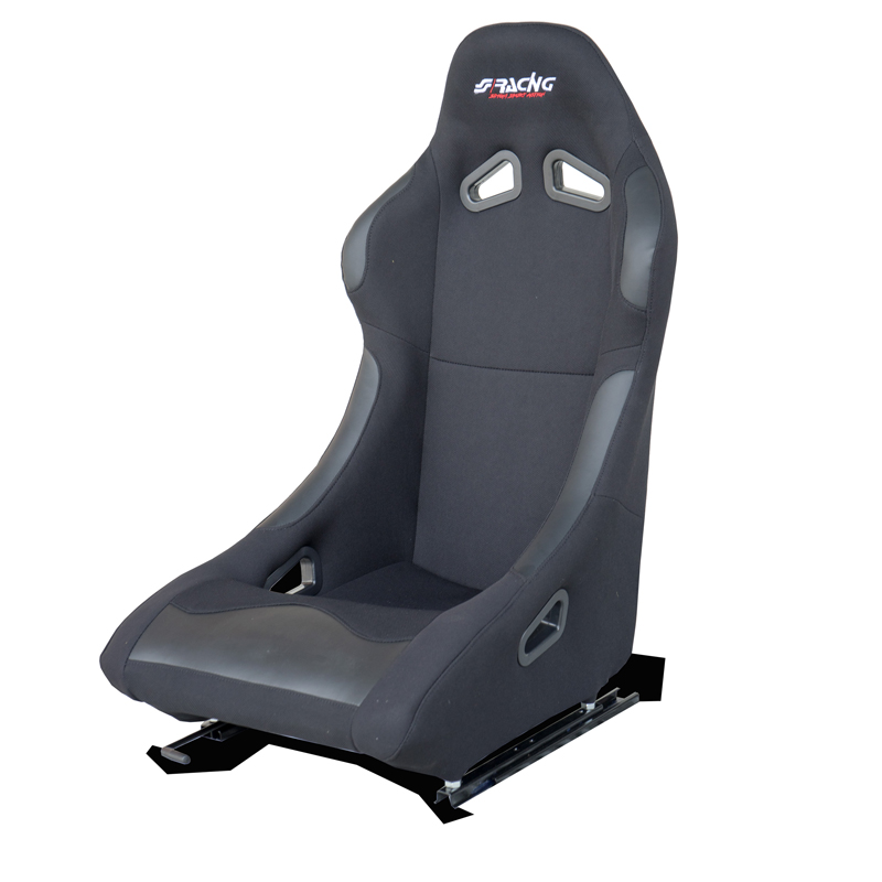 Simoni Racing Sportstoel Damon - Zwart - Vaste Rugleuning - incl. Sledes