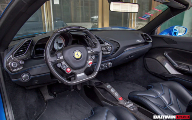 Ferrari 488 GTB/Spyder Dry Carbon Fiber Middenconsole 2015-2019