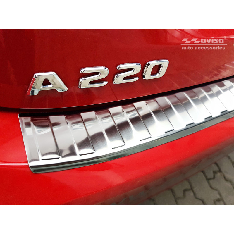 RVS Achterbumperprotector  Mercedes A-Klasse W177 HB 2018- incl. AMG & EQ 'Ribs'
