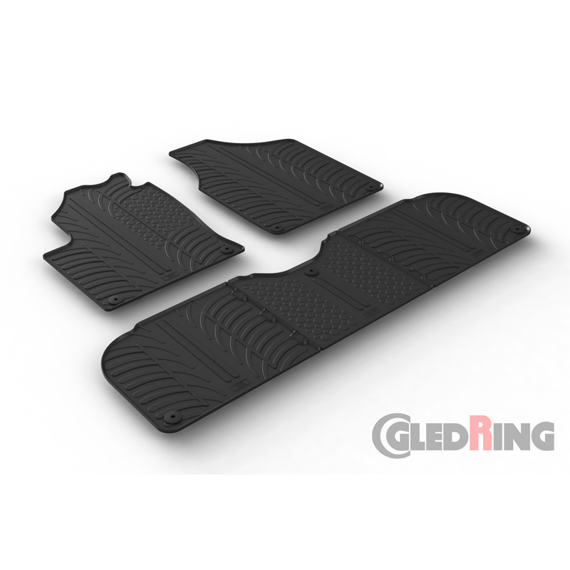 Rubbermatten  Volkswagen Sharan & Seat Alhambra 1996-2010 (T profiel 5-delig + montageclips)