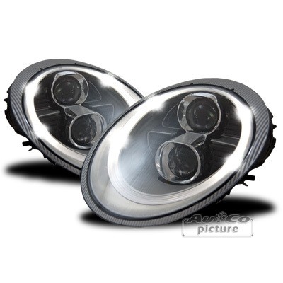 Koplampen Porsche 997 LED DRL Look Xenon Chrome
