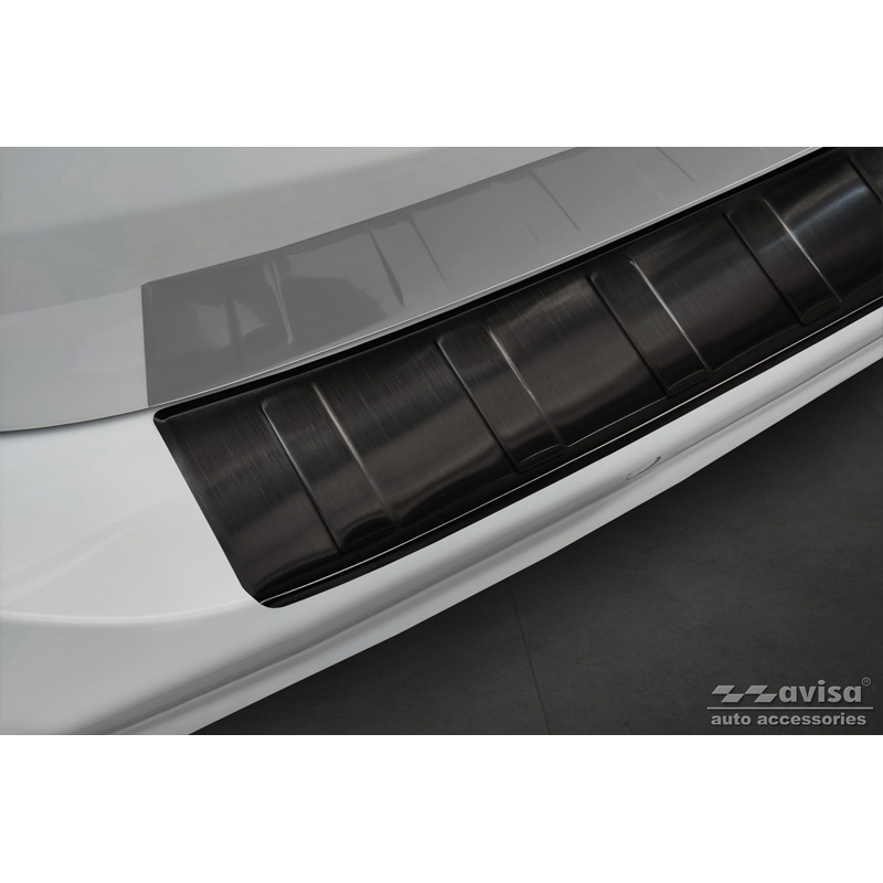 Black Stainless Steel Rear bumper protector  BMW 3-Series G21 Touring 2019-2022 'Ribs'