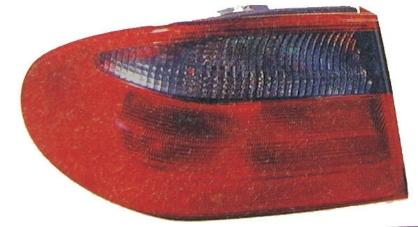 Achterlicht buiten rechts W210 99-02 ZWART/ROOD
