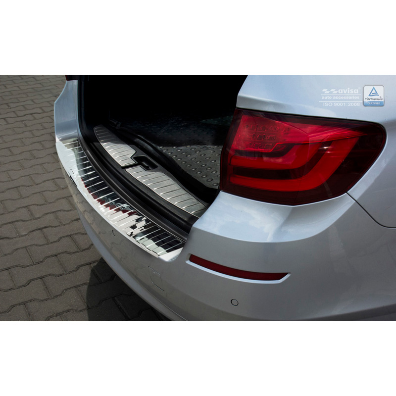 Chroom RVS Achterbumperprotector  BMW 5-Serie F11 Touring (incl. M-pakket) 2010- 'Ribs'